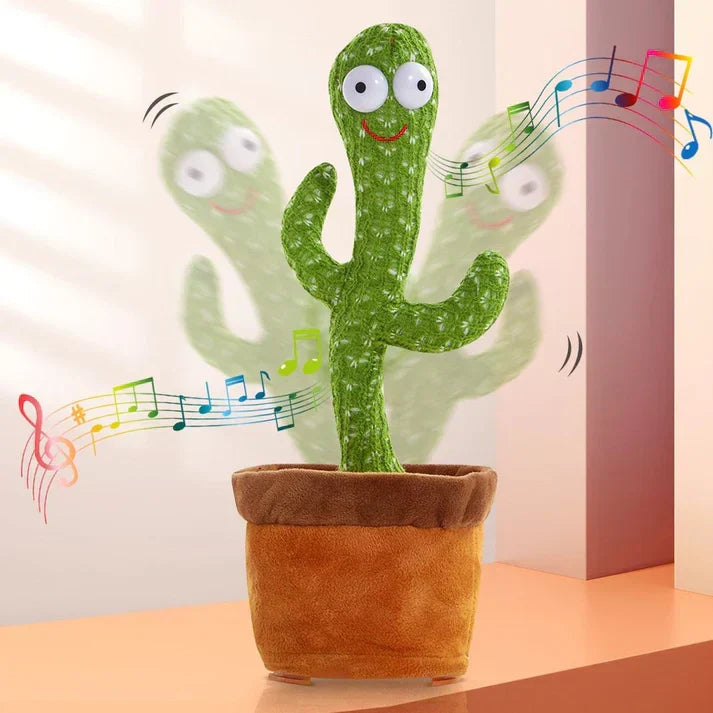 Rechargeable Dancing Cactus Toy – Sing, Dance, and Talk Back with Lights & Music